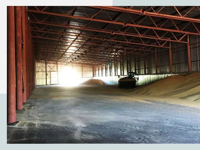 Строительство зернохранилищ в Осинниках