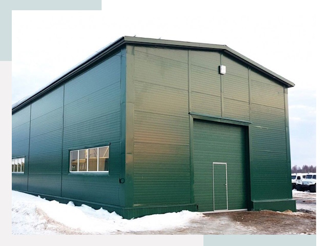 Двускатные ангары в Осинниках