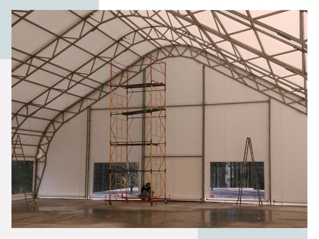 Шатровые ангары в Осинниках