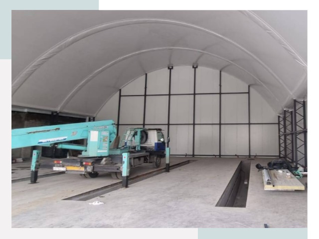 Внутреннее оснащение ангаров в Осинниках