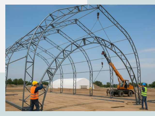 Монтаж ангаров в Осинниках от 615 руб. - Надежно и быстро